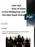 Terrorism and Radicalization of Islam in The Philippines and The Abu Sayaf Group