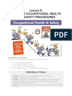 Lesson 5: Practice Occupational Health and Safety Procedures