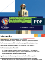 BITS Pilani: Measuring & Evaluating The Performance of Banks & Their Principal Competitors L5: Contact Hours 9 & 10