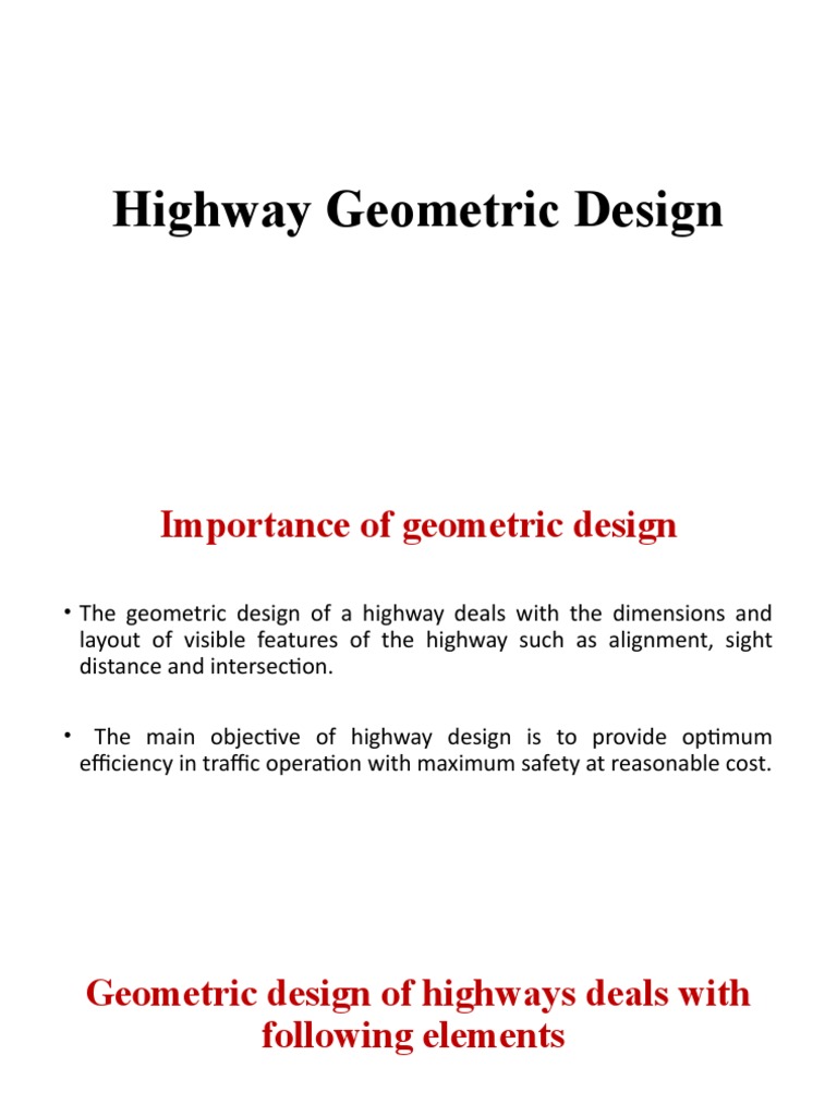 Highway Cross Section Elements Pdf Traffic Highway