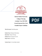 Hawler Medical University College of Nursing Academic Year 2019-2020 Second Semester/First Trial Scientific Report Guideline
