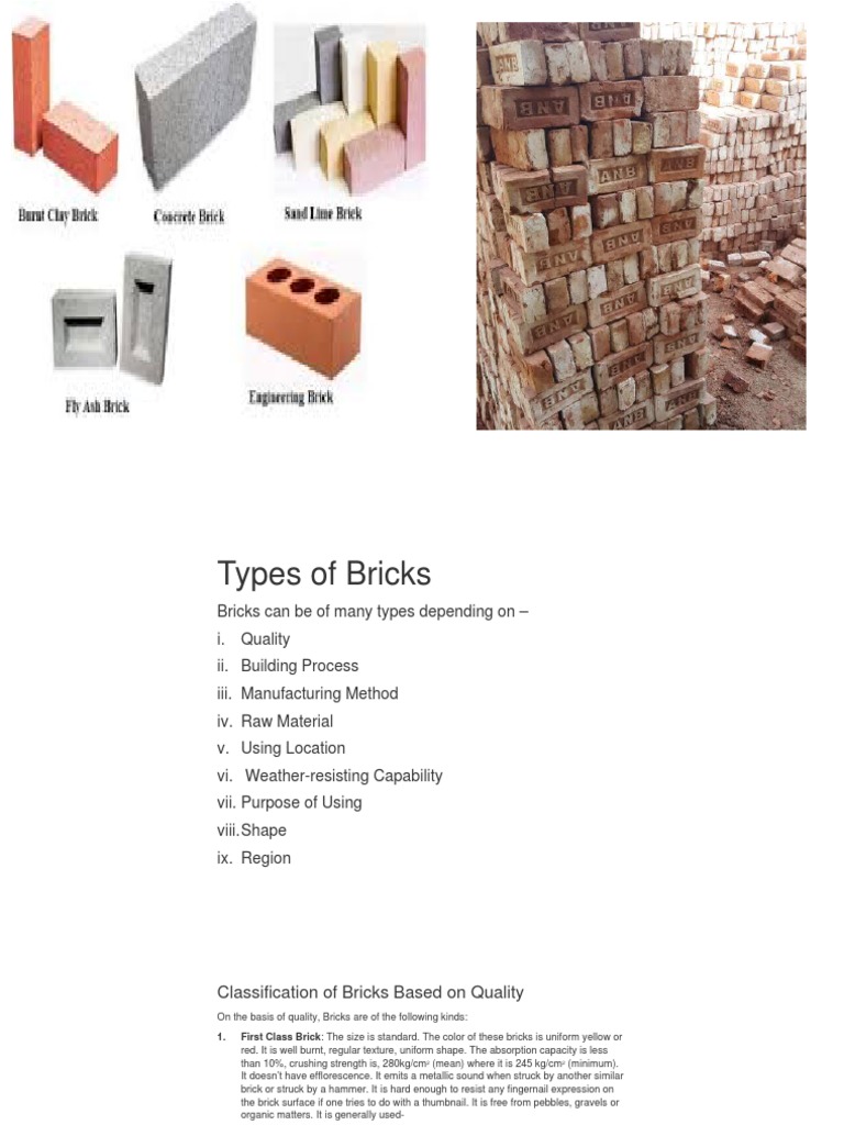 Unit 1 Module 2 BRICKS | PDF | Brick | Plaster