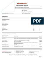 Certificate of Analysis