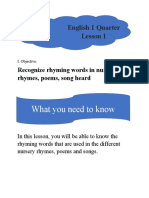 What You Need To Know: English 1 Quarter Lesson 1