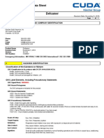 Cuda Liquid Defoamer 1 Gallon 12-5-16 MSDS PDF