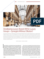 Developing Luxury Brands Within Luxury Groups - Synergies Without Dilution?