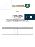 Department of English Report Form. Phonetics and Phonology