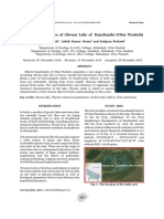 Limnological Studies of Alwara Lake of Kaushambi (Uttar Pradesh)