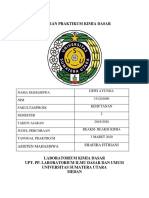 Hut 2D - Jurnal - Reaksi-Reaksi Kimia - Patner 3 - Dewi Ayunda - 191201090 - 17 Juni 2020