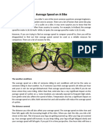 Average Speed On A Bike PDF