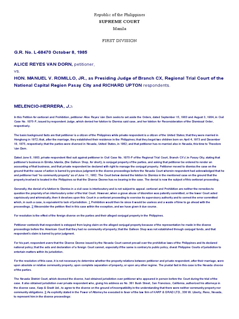 Case Samples | PDF | Arraignment | Divorce
