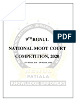 9th RGNUL National Moot Court Competition, 2020