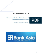 Internship Report On: Measuring of Employee Satisfaction of Customer Service Department in Bank Asia Limited"