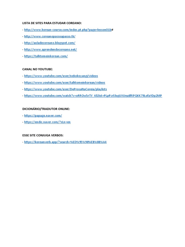 Lista de Sites | PDF