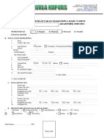 Formulir Pendaftaran Mahasiswa Baru