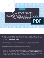 Os antecedentes filosóficos e científicos da psicologia