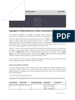 Highlights of Relief Measures & Other Amendments Under GST: ASC Legal, Solicitors and Advocates April 2020