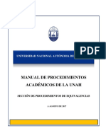 Manual de Procedimientos Academicos UNAH Equivalencias