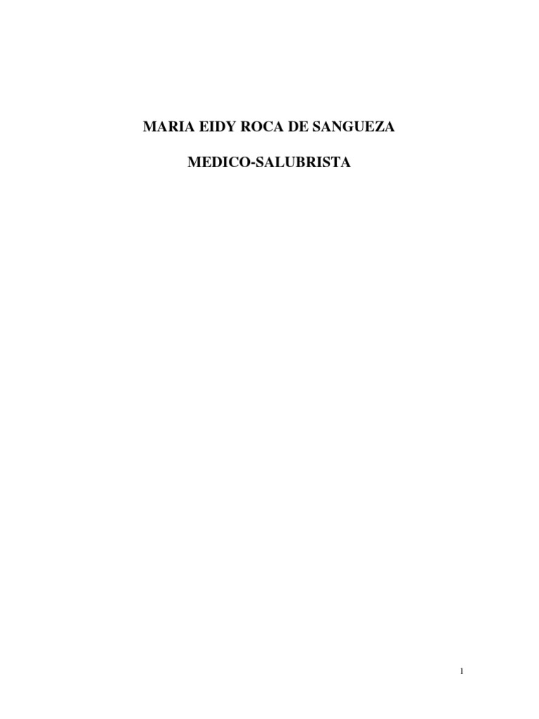 Trayectoria Profesional de María Eidy Roca | PDF | Hospital ...