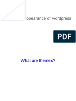 Changing Appearance of Wordpress