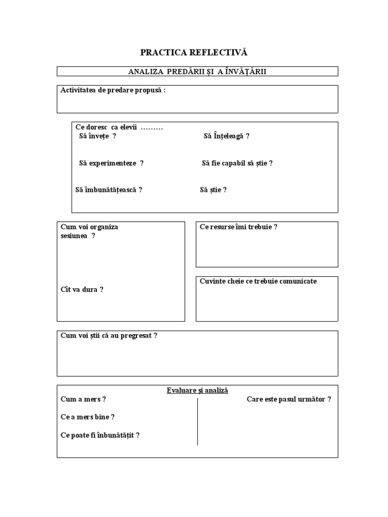 Practica Reflectivă | PDF