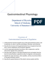 Gastrointestinal Physiology: Department of Physiology School of Medicine University of Sumatera Utara