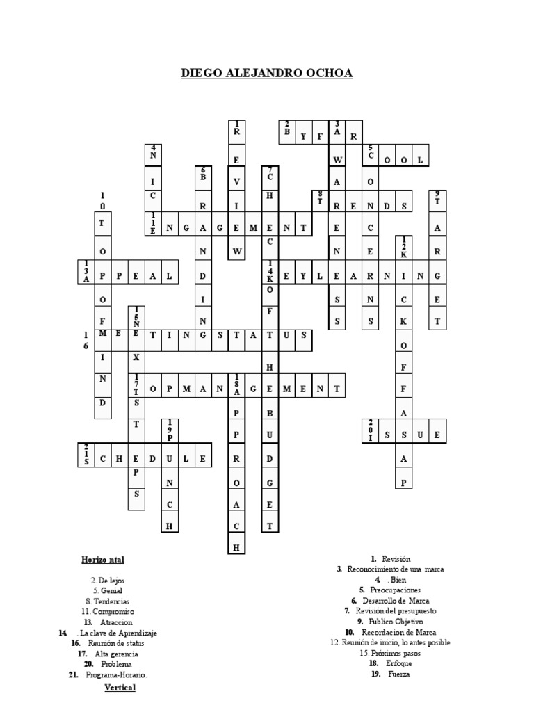 CrossWordGladiator DIEGO PDF Violencia Agitación