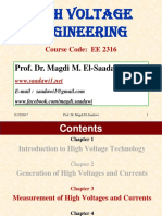 High Voltage Engineering: Prof. Dr. Magdi M. El-Saadawi