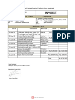 Invoice: Note Part & Labor CT Custommer Dtil