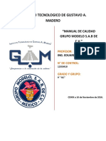Manual de Calidad Del Grupo Modelo S.A.B. de C.V