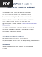 Tombstone Unveiling Ceremony Agenda | PDF