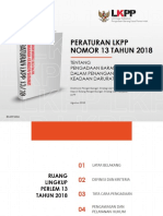 Paparan Peraturan LKPP No 13 THN 2018 - PBJ Darurat