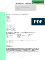 Lista de Exercícios sobre Conjuntos