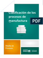 Clasificación de los procesos de manufactura