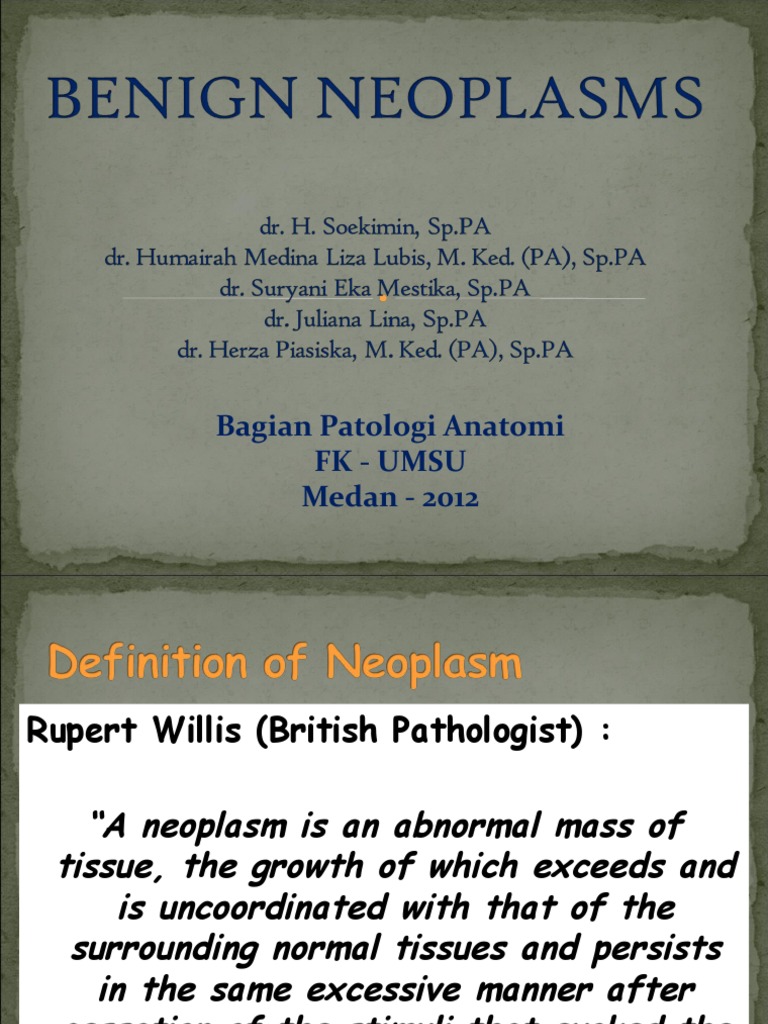 Overview of Benign Tumors in Pathology | PDF | Epithelium | Neoplasms