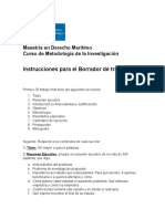 Guía para el borrador del trabajo final de investigación en Derecho Marítimo