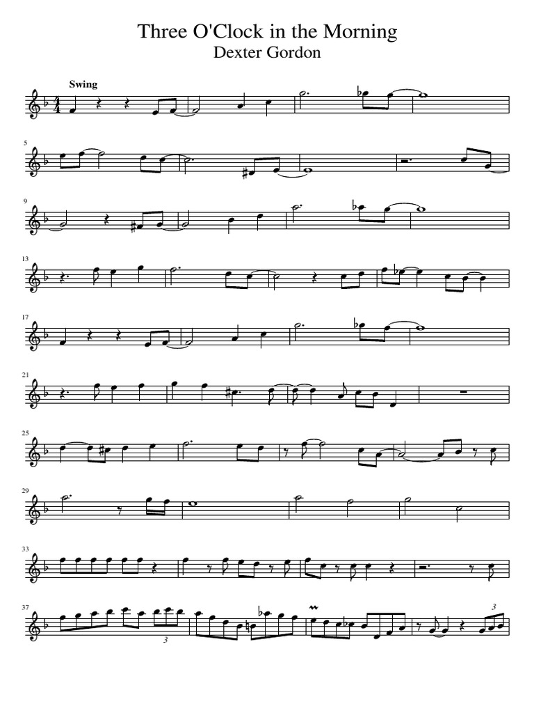 Three O'Clock in the Morning Swing