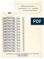 Cursol de Adiestramiento Válvulas de Control INSTRUTEK Adiestramiento en Control e Instrumentación