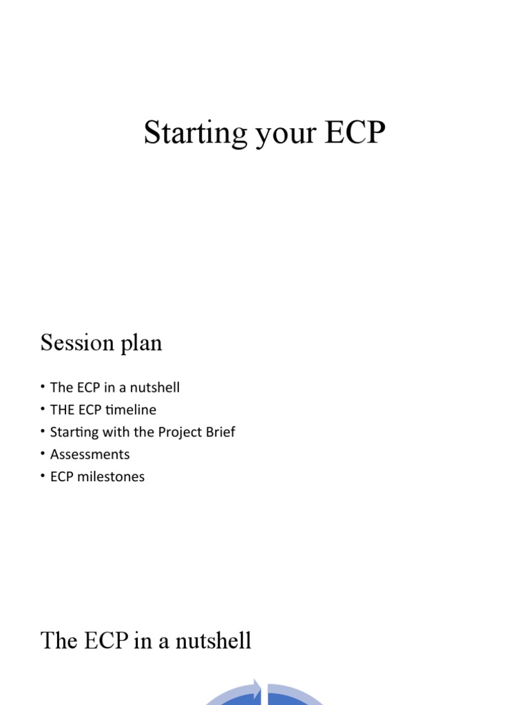 Starting Your ECP | PDF | Business | Psychological Concepts