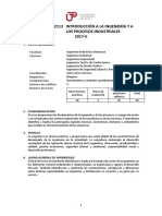 Sílabo Z113 Introducción A La Ingeniería Y A Los Procesos Industriales 2017-II