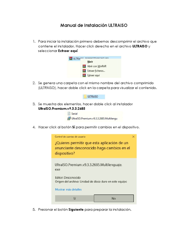 Guía de Instalación y Uso de UltraISO | PDF | Juegos y actividades ...
