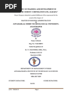 A Study On Training and Development in Bharathi Cement Corporation LTD., Kadapa