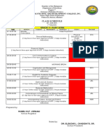 Class Schedule: Grade 11-Ruby (Abm)