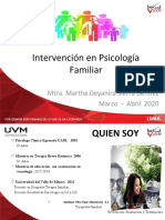 Presentación de Materia LX Intervencion en Psicologia Familiar 20 Mtra. Martha Sierra