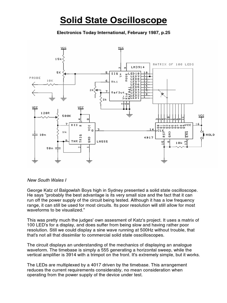 Solid State Oscilloscope PDF Electronic Engineering Electronics