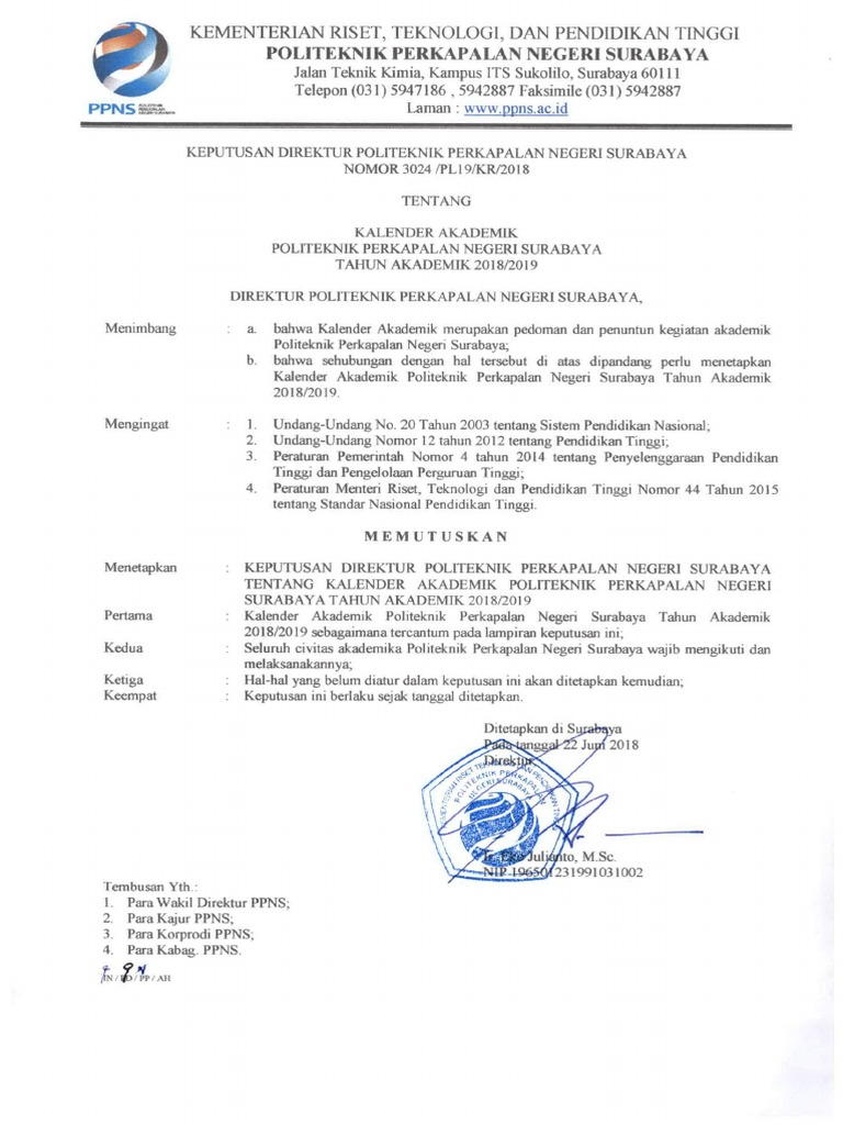 7612 45756 Kalender Akademik 2018 2019