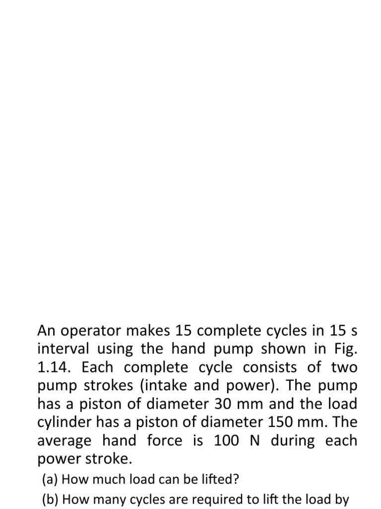 Applications of Pascals Law - Problem | PDF