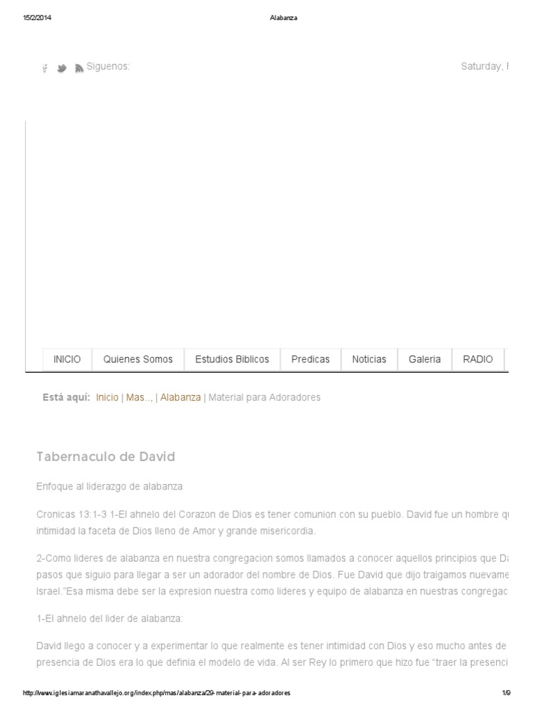 Liderazgo y Compromiso en Alabanza | PDF | Arca de la Alianza | David