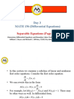 Day 4 - Separable Equations (1)