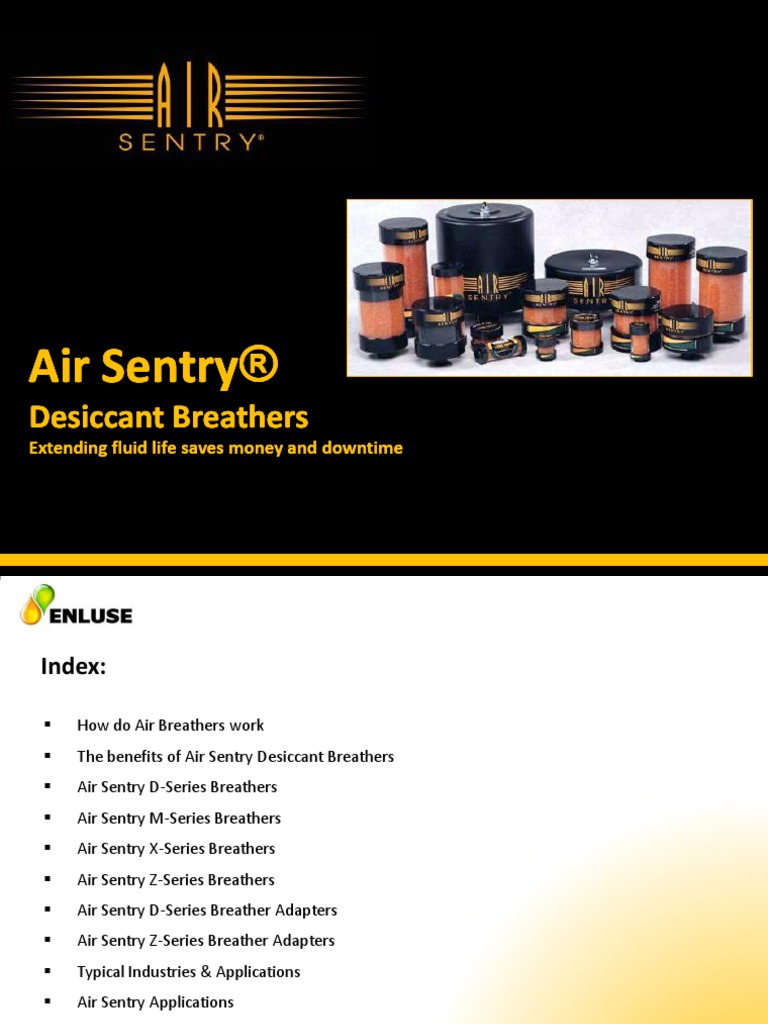 Air Sentry Dessicant Breathers Brochure | PDF | Adsorption | Filtration